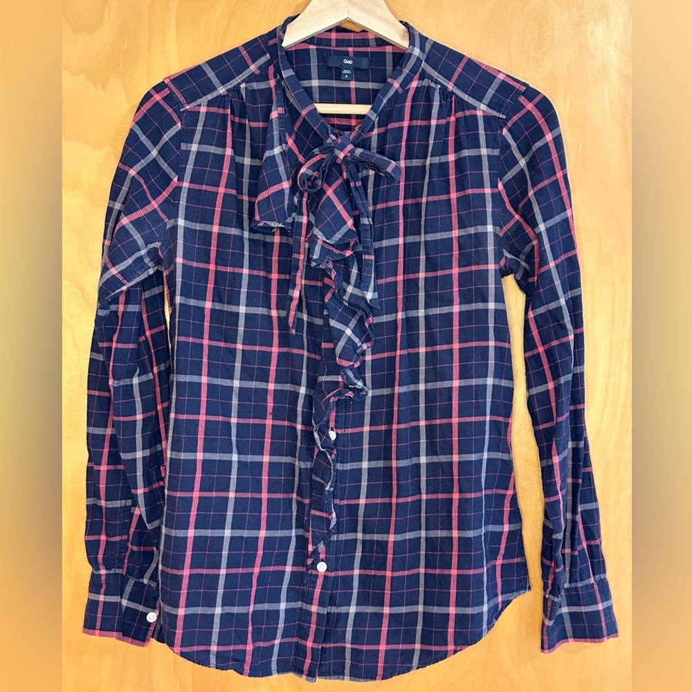 Vintage gap button down w bow